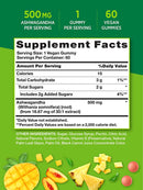 Nature's Truth Ashwagandha Gummies | Vegan, Non-GMO, & Gluten Free Supplement | 60 Tropical Flavor Gummies