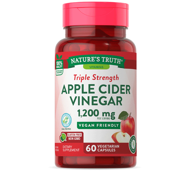 Nature's Truth Apple Cider Vinegar Capsules | 1200mg | 60 Veggie Pills