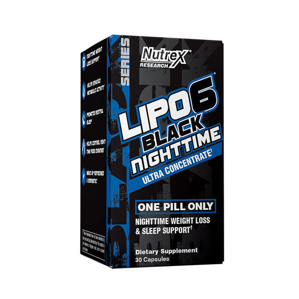 NUTREX BLACK SERIES LIPO6 BLACK NIGHTTIME UC, 30 CAPS